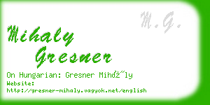 mihaly gresner business card